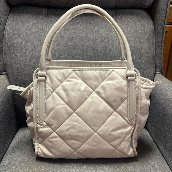 MZ Wallace Small Quilted Madison Shopper in Frost - Picture 9 of 15